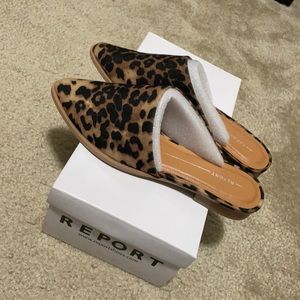 Leopard women’s mule size 8 brand new never worn